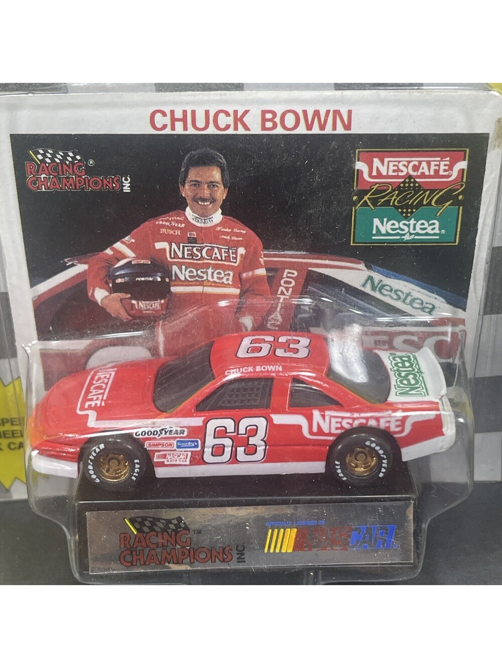 Racing Champions 1:64 NASCAR Chuck Brown #63 Nescafe Pontiac Grand Prix